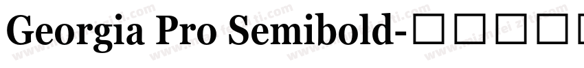 Georgia Pro Semibold字体转换